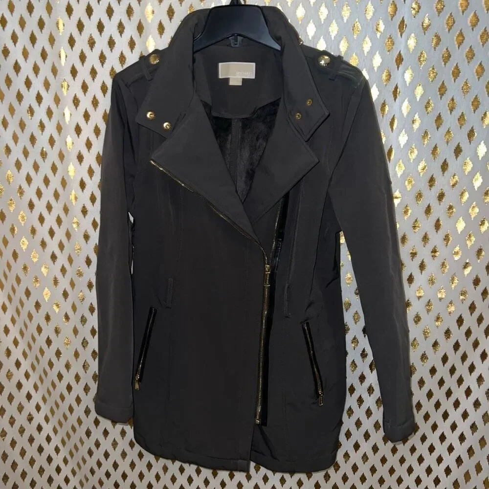 Michael Kors jacket trench coat dark grey waterproof size L
